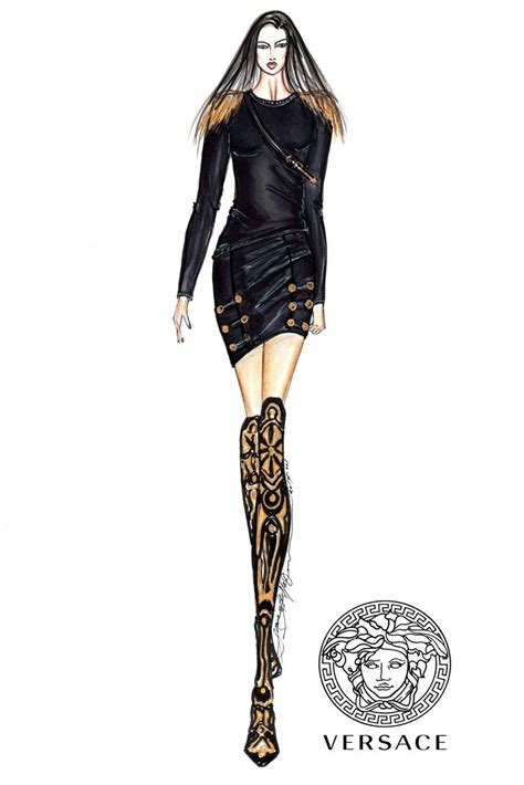 versace collection 1979|Versace fashion sketches.